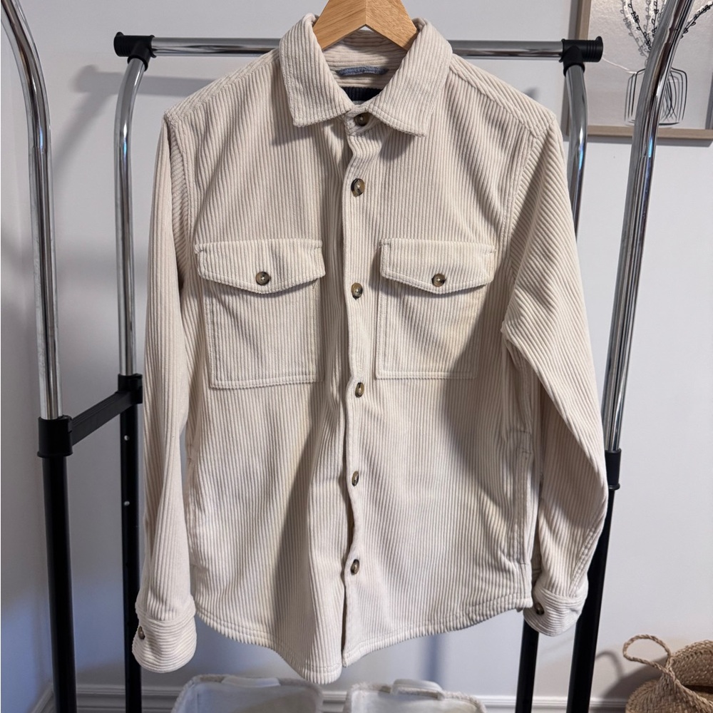 Men's Cream Corduroy Jacket